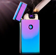 Hot Excellent 5 Styles USB Rechargeable Flameless Electric Double Arc Windproof Cigar Cigarette Lighter +Free Shipping