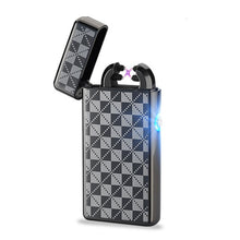 Cigar Cigarette Novelty Usb Rechargeable Electric Arc Lighters Personalized Cross Double Pulse Slim Lighter No Gas Smokeless