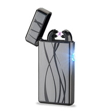 Cigar Cigarette Novelty Usb Rechargeable Electric Arc Lighters Personalized Cross Double Pulse Slim Lighter No Gas Smokeless
