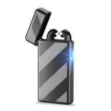 Cigar Cigarette Novelty Usb Rechargeable Electric Arc Lighters Personalized Cross Double Pulse Slim Lighter No Gas Smokeless