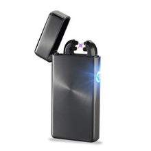 Cigar Cigarette Novelty Usb Rechargeable Electric Arc Lighters Personalized Cross Double Pulse Slim Lighter No Gas Smokeless