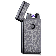 Hot Excellent 5 Styles USB Rechargeable Flameless Electric Double Arc Windproof Cigar Cigarette Lighter +Free Shipping
