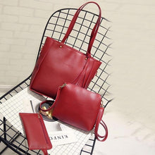 Xiniu 3PCS women bag summer Tassels leather woman bag cross body messenger Shoulder Bag #6M