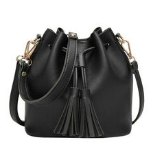 Xiniu Women Leather Drawstring crossbody bags for women luxury Tassels Bucket Bag bolsa feminina #5M
