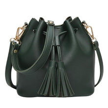 Xiniu Women Leather Drawstring crossbody bags for women luxury Tassels Bucket Bag bolsa feminina #5M