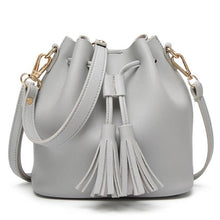 Xiniu Women Leather Drawstring crossbody bags for women luxury Tassels Bucket Bag bolsa feminina #5M