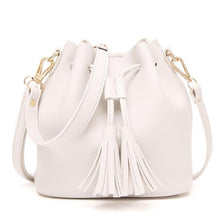 Xiniu Women Leather Drawstring crossbody bags for women luxury Tassels Bucket Bag bolsa feminina #5M