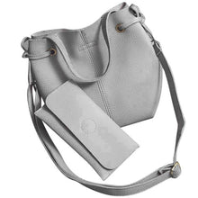 Xiniu 2 Pcs Women Bags Leather Litchi Stria Shoulder Bag+Clutch Wallet Ladies Phone Bag baobao portefeuille femme #LREW