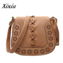 Xiniu Bags Women crossbody bag Hollow Out casual Black Brown Small Handbag Ladies solid PU shoulder bags