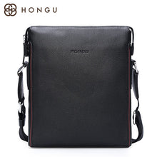 HONGU Genuine Cow Men's Messenger Bag Fashion Men Crossbody Bags Business Style Male Designer Totes Flap Shoulder Bags Bolsa New
