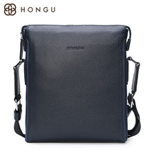 HONGU Genuine Cow Men's Messenger Bag Fashion Men Crossbody Bags Business Style Male Designer Totes Flap Shoulder Bags Bolsa New