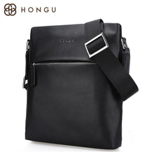 HONGU Men Crossbody Bags Genuine Cow Leather  Men's Messenger Bag Business Male Designer Shoulder Bags Tote Flap Zipper Bolsa