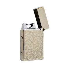 Electronic Cigarette lighter Windproof ultra-thin Metal pulse USB Rechargeable Flameless Electric Arc Cigar Cigarette Lighter