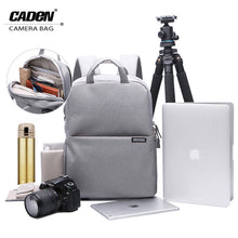 CADEN Backpacks Camera Bags Soft Shoulders Wine Slivery Blue Red Bag Men Women Digital Camera Backpack For Canon Nikon L5