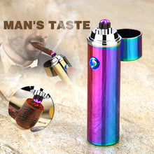 USB Lighter Plasma Cigarette Windproof Lighter Cross Double Arc Lighter USB Pulse Cigar Electronic Lighter Smoking Tool Gift Men