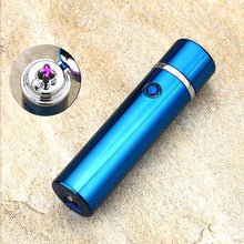 USB Lighter Plasma Cigarette Windproof Lighter Cross Double Arc Lighter USB Pulse Cigar Electronic Lighter Smoking Tool Gift Men