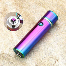 USB Lighter Plasma Cigarette Windproof Lighter Cross Double Arc Lighter USB Pulse Cigar Electronic Lighter Smoking Tool Gift Men